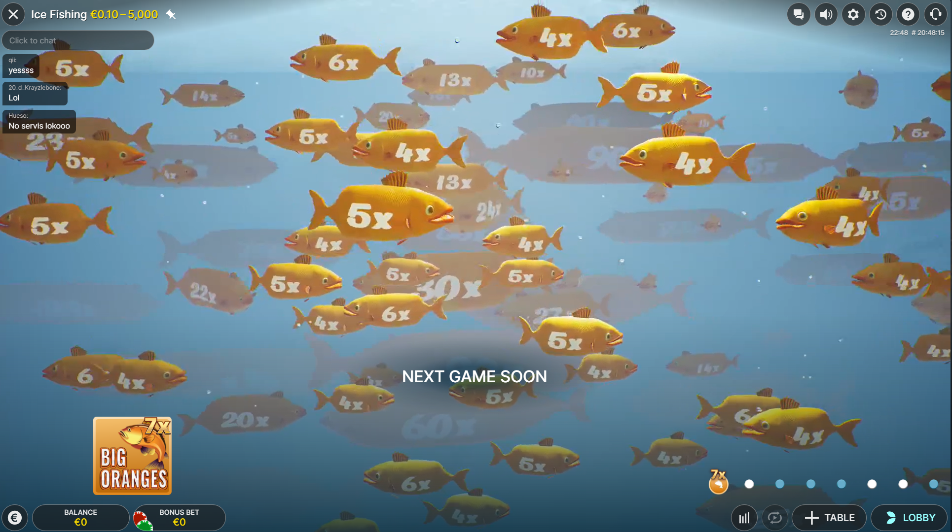 Segmentos y ganancias - Ice Fishing Live